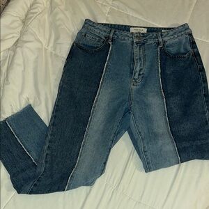 PacSun Two-Tone Denim Straight Leg Jeans